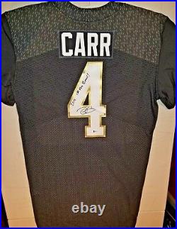 Raiders Derek Carr signed Game Issued 2015 Pro Bowl jersey PSA & Beckett COA's