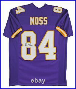 Randy Moss Authentic Signed Purple Pro Style Jersey Autographed BAS Witnessed