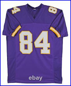 Randy Moss Authentic Signed Purple Pro Style Jersey Autographed BAS Witnessed