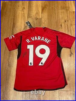Raphael Varane Hand Signed Manchester United 23/24 Home shirt