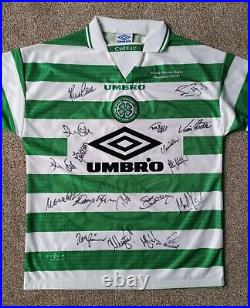Rare 1997/98 Celtic Signed Shirt Team That Stopped The 10 Memorabilia Larsson