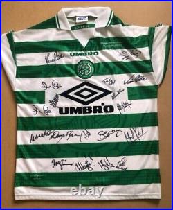 Rare 1997/98 Celtic Signed Shirt Team That Stopped The 10 Memorabilia Larsson