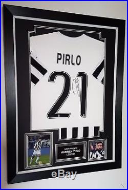 Rare Andrea PIRLO oF JUVENTUS Signed Shirt Autograph DISPLAY