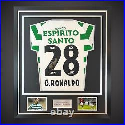Rare Cristiano Ronaldo Signed & Deluxe Framed Sporting Lisbon £499