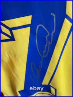 Rare Henrik Larsson signed Sweden shirt with coa