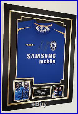 Rare John Terry and Frank Lampard of Chelsea Signed Shirt Autograph Display
