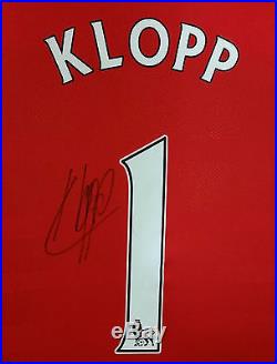 Rare Jurgen KLOPP of Liverpool Signed Shirt Display AFTAL DEALER COA