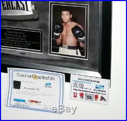 Rare MUHAMMAD ALI SIGNED GLOVE and DOME Display Case