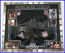 Rare Mike Tyson SIGNED Shorts Autographed Trunks Display