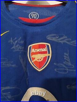 Rare Original Arsenal Signed Away Shirt Medium O2 2004/2006