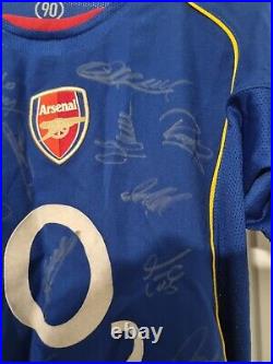Rare Original Arsenal Signed Away Shirt Medium O2 2004/2006