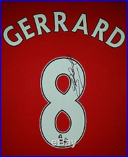 Rare STEVEN GERRARD of Liverpool Signed Shirt Display LEGEND
