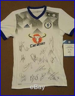 Rare Signed Authentic Chelsea FC Top Shirt with coa
