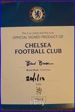 Rare Signed Authentic Chelsea FC Top Shirt with coa