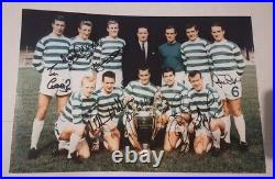 Rare Signed By 8 Lisbon Lions 1967 European Cup Celtic Memorabilia photo
