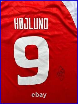 Rasmus Hojlund Signed Denmark Shirt With Proof