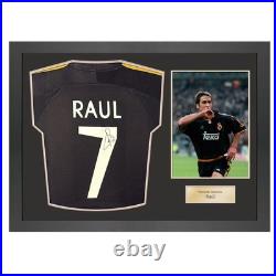 Raul Signed Real Madrid 1999-00 Away Football Shirt. Icon Frame