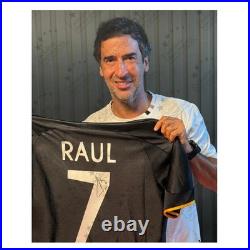 Raul Signed Real Madrid 1999-00 Away Football Shirt. Icon Frame