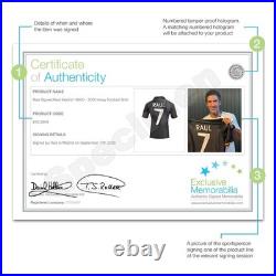 Raul Signed Real Madrid 1999-00 Away Football Shirt. Icon Frame