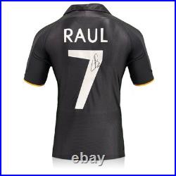 Raul Signed Real Madrid 1999-00 Away Football Shirt. Icon Frame