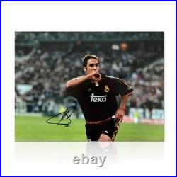 Raul Signed Real Madrid Football Photo