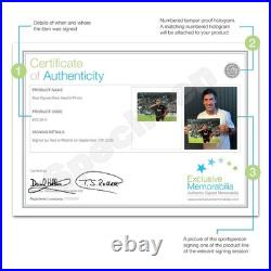 Raul Signed Real Madrid Football Photo