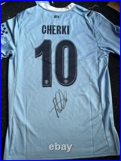 Rayan Cherki Signed Man City Shirt With COA France Premier League