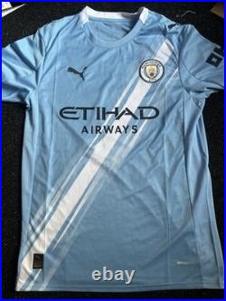 Rayan Cherki Signed Man City Shirt With COA France Premier League