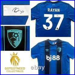 Rayan Hand Signed Bournemouth Away Shirt Jersey Autograph COA & Proof
