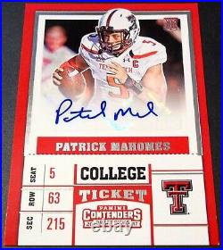 Rc Patrick Mahomes Auto 2017 Contenders Mahomes II Auto Rookie Signed Autograph