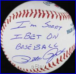 Reds Pete Rose'I'M Sorry I Bet On Baseball' Signed OML Baseball PSA/DNA ITP
