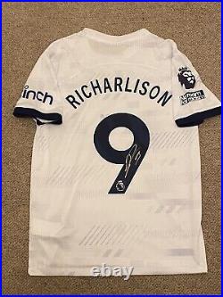 Richarlison Signed Tottenham 23/24 Home Shirt-photo Proof