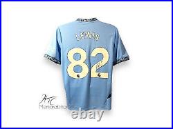 Rico Lewis Manchester City 24/25 Signed Football Shirt COA