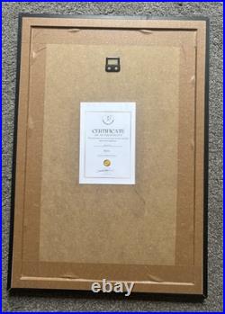 Rivaldo #10 Brazil Hand Signed Captains Armband Display Frame with Photo Proof