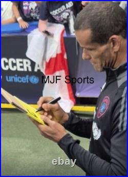 Rivaldo #10 Brazil Hand Signed Captains Armband Display Frame with Photo Proof