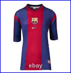 Rivaldo Signed Barcelona Shirt 1998-99, Number 11, Original Nike Autograph