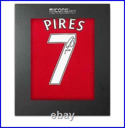 Robert Pires Back Signed Modern Arsenal Home Shirt In Deluxe Packaging