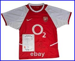 Robert Pires Signed Arsenal 7 Football Shirt See Proof Invincibles Gunners