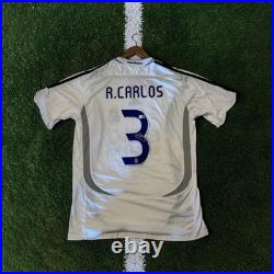 Roberto Carlos Real Madrid Signed/Autograph White Jersey Beckett BAS COA