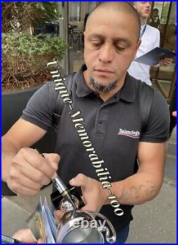 Roberto Carlos Signed 150mm Champions League Trophy, Real Madrid, Exact Proof