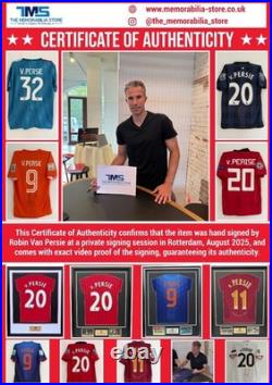 Robin van Persie Netherlands Signed Shirt EXACT VIDEO PROOF PRIVATE SIGNING