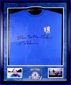 Ron Harris Signed Chelsea Shirt Framed