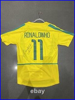 Ronaldinho 2002 WC Signed Shirt Inc COA