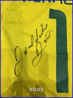 Ronaldinho 2002 WC Signed Shirt Inc COA