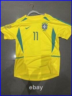 Ronaldinho 2002 WC Signed Shirt Inc COA