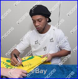 Ronaldinho Back Signed Brazil 2002 Home Shirt Autograph Jersey