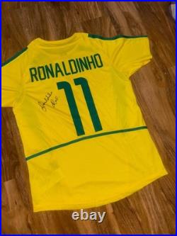 Ronaldinho Signed Brazil Home Shirt