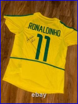 Ronaldinho Signed Brazil Home Shirt