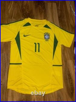 Ronaldinho Signed Brazil Home Shirt With Coa Included