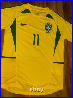 Ronaldinho Signed Brazil Home Shirt With Coa Included
